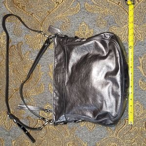 COACH gun metal shoulder bag